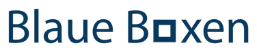 Blaue Boxen Lagerraumanbieter-Logo